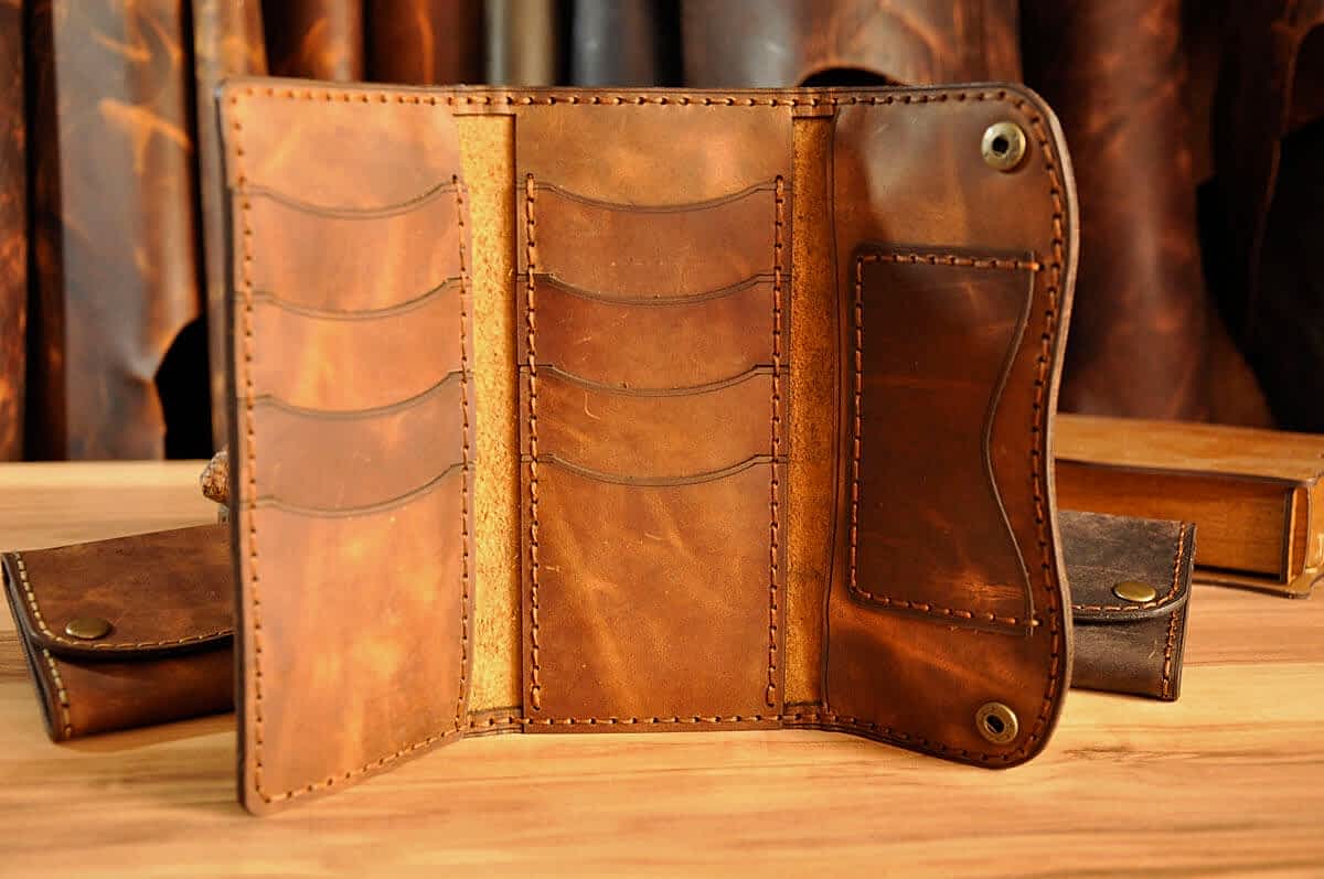 GAYA LONG EL YAPIMI DERİ CÜZDAN