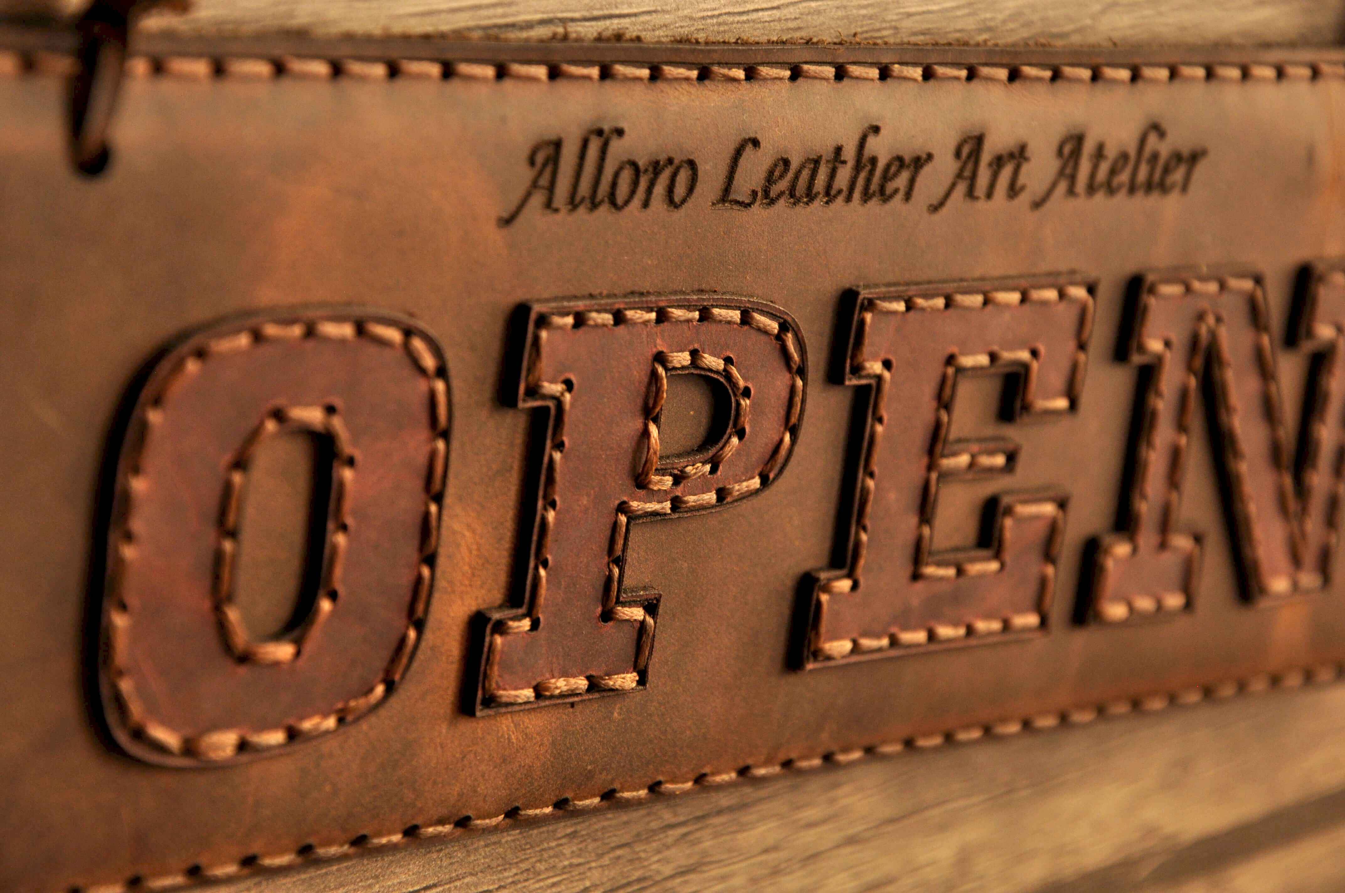 DERİ OPEN CLOSED DÖNER TABELA (AÇIK- KAPALI)