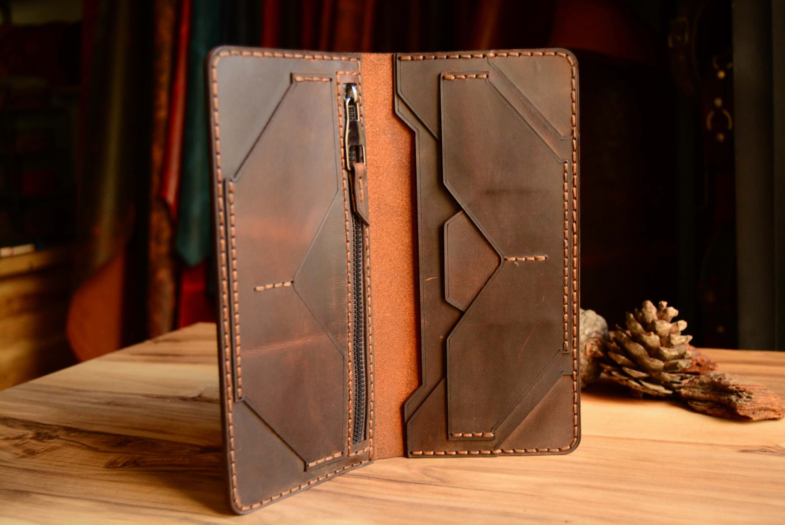 GEO LONG EL YAPIMI DERİ CÜZDAN