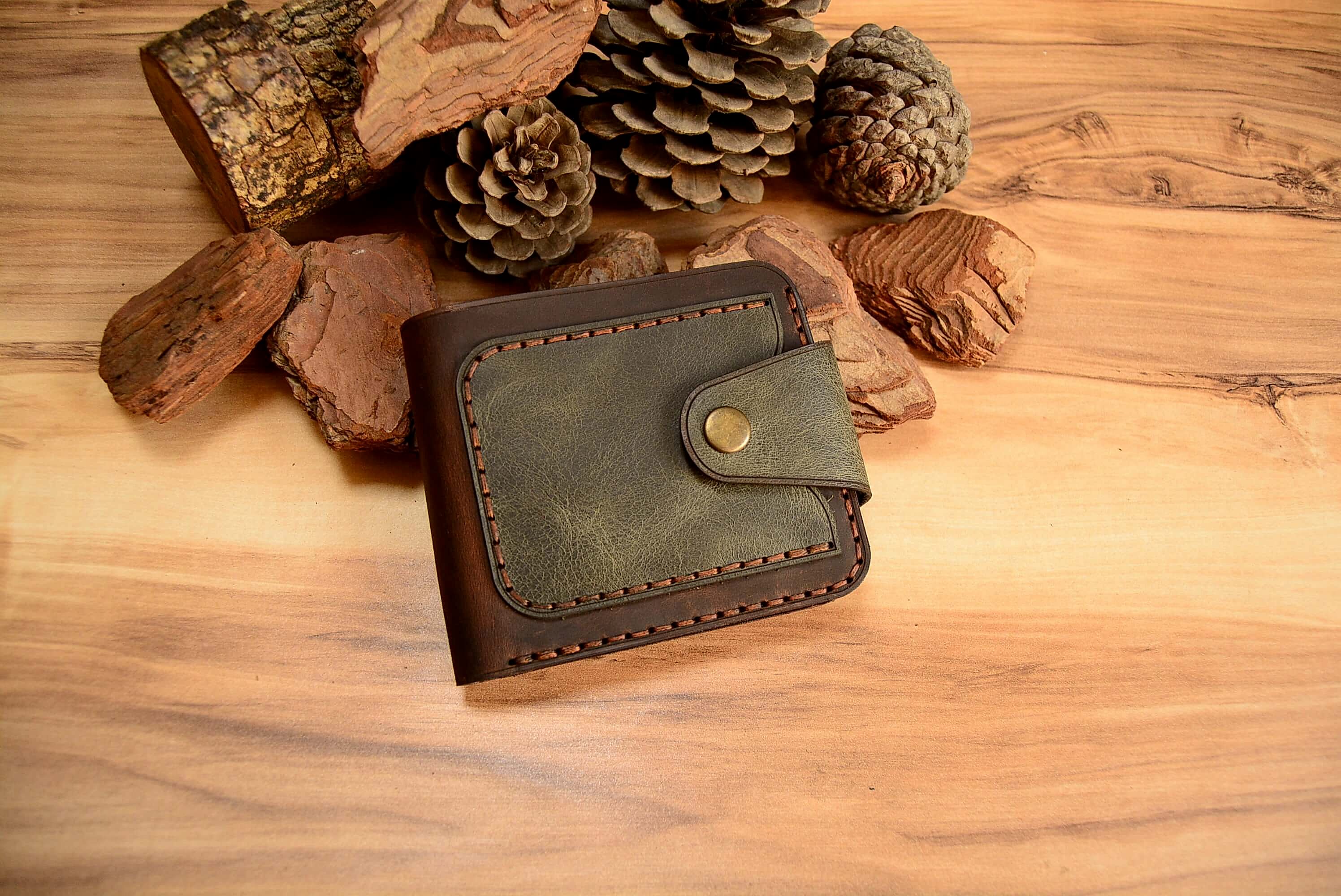 LEXIA BIFOLD EL YAPIMI DERİ CÜZDAN