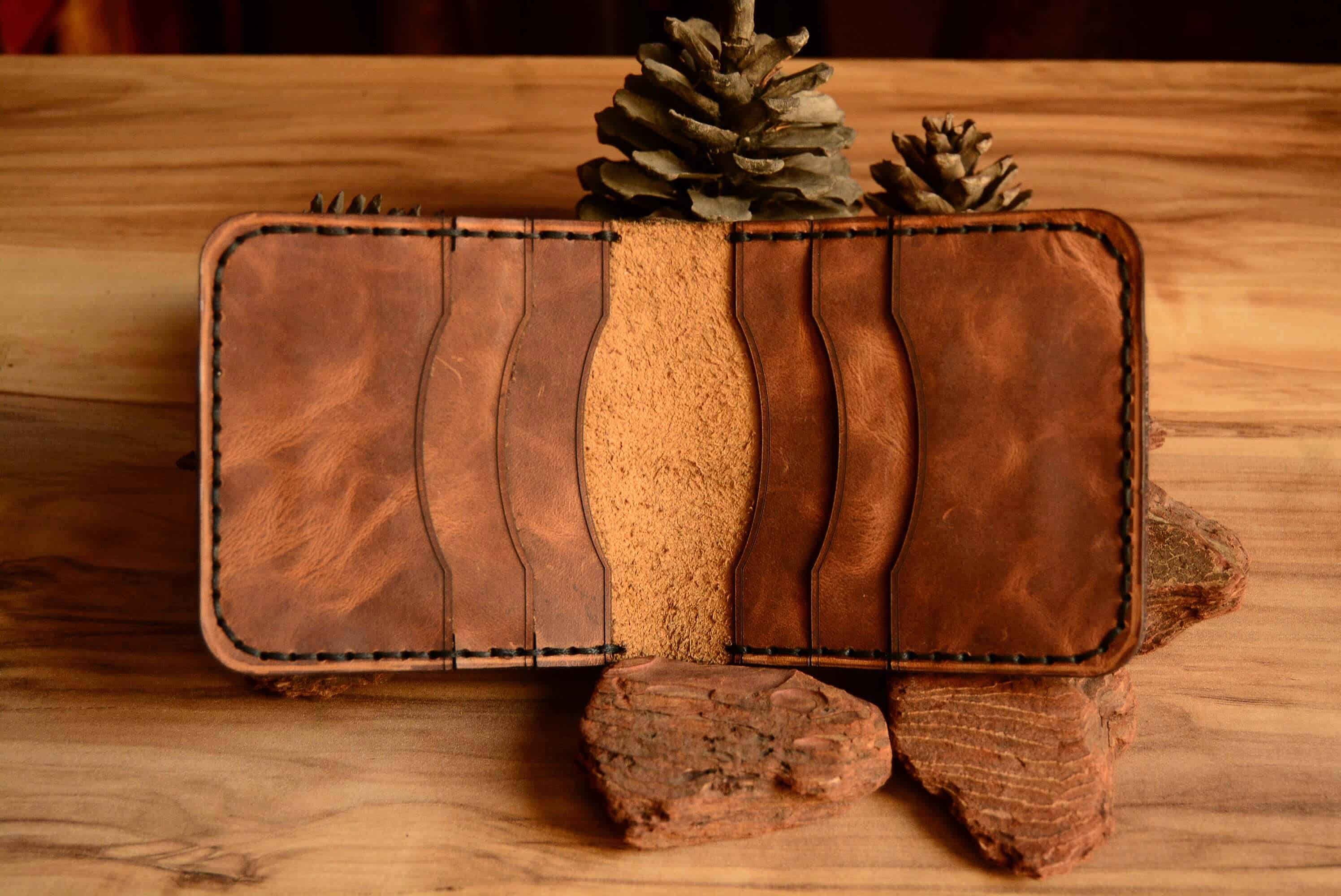 HELIOS BIFOLD EL YAPIMI DERİ CÜZDAN